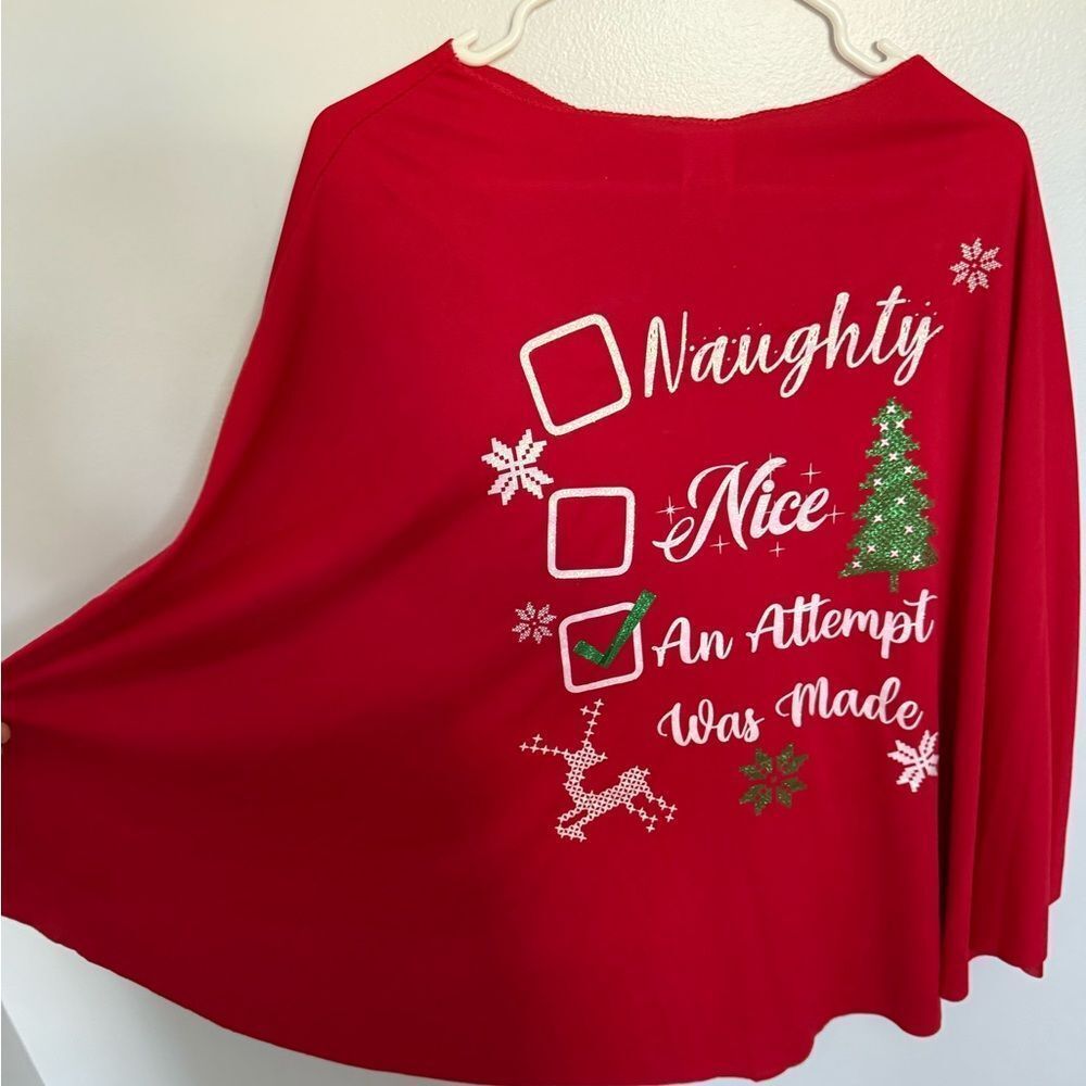 Amazon Red Holiday Graphic Top